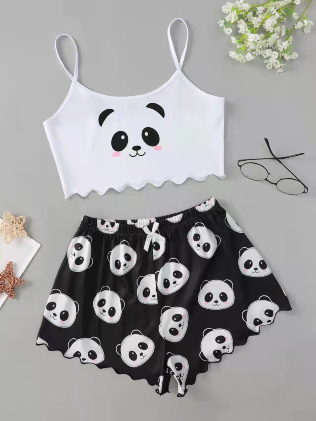 Chloe Merrick | Cookie Print Cami Pajama Set For Women