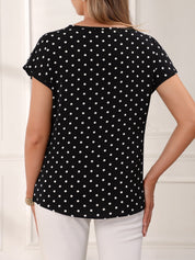 Freya Callahan | Polka Dot Mesh Blouse For Women