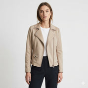 Camille Laurent | Slim Zip Moto Jacket For Women