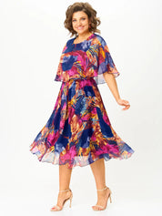 Evie Doyle | Floral Flutter Sleeve Midi Dress For Women