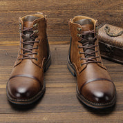 Patrick Delaney | Leather High-Top Boots For Men