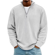 Liam Robertson | Ribbed Corduroy Quarter-Zip Sweatshirt For Men