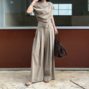 Serafina Goldwell | One Shoulder Top & Trouser Set For Women