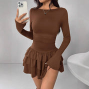 Jade King | Ruffle Hem Sheath Mini Dress For Women