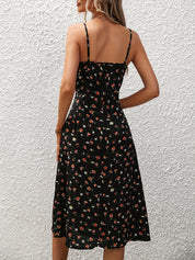 Sienna Callahan | Floral Summer Dress With Side Split For Women