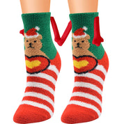 Ember | Red Santa Magnetic Christmas Socks Unisex & Couples