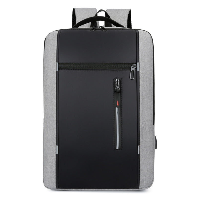 Slim USB Business Laptop Backpack - Grey