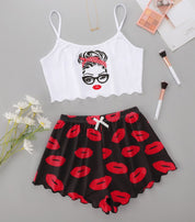 Chloe Merrick | Cookie Print Cami Pajama Set For Women