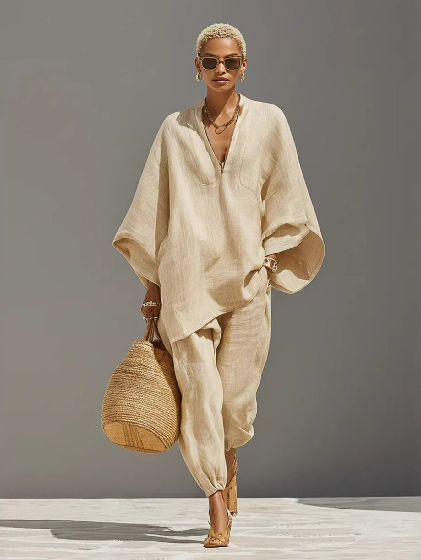 Cleo Fairhurst | Relaxed Batwing Two-Piece Set For Women