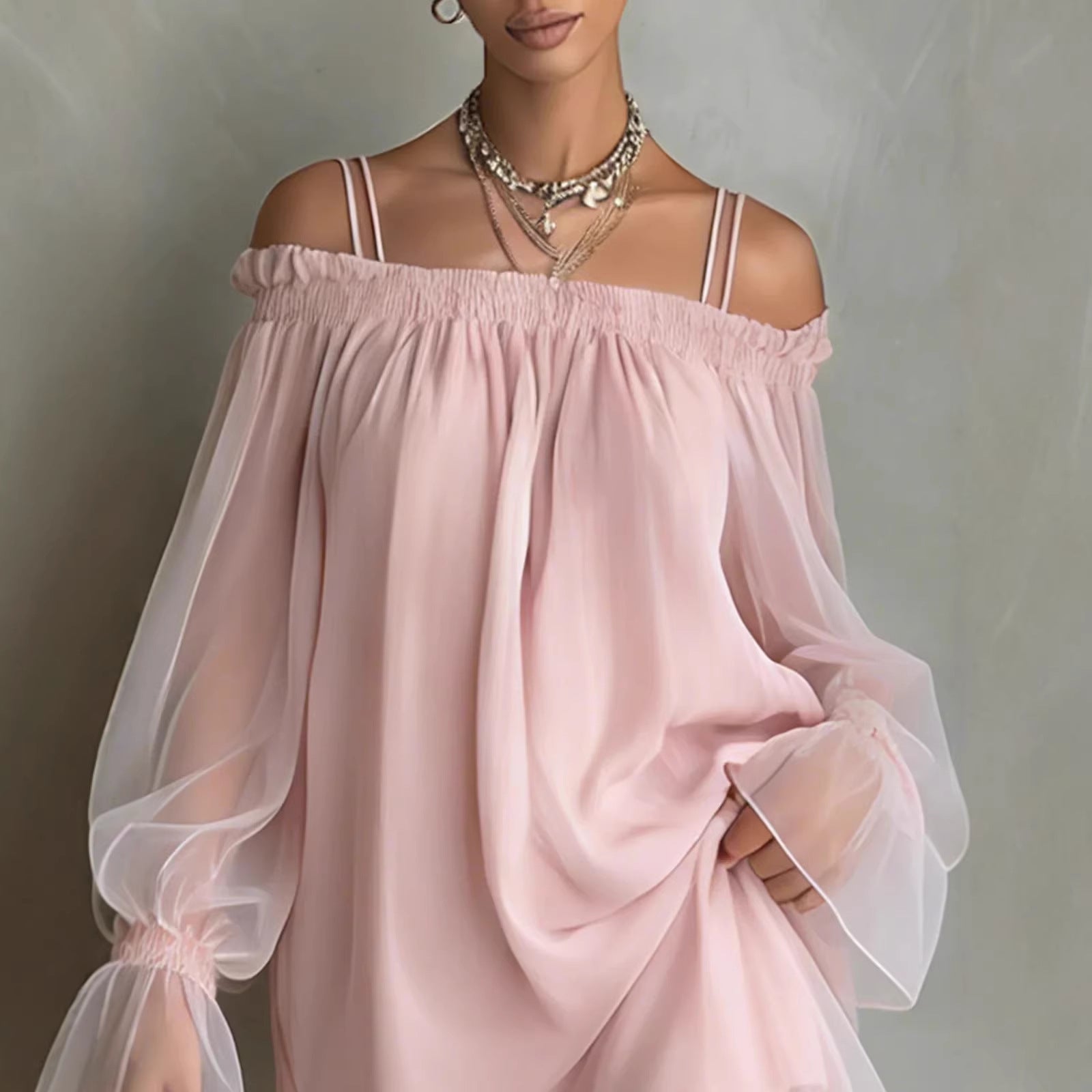 Holly Radnor | Sheer Off-Shoulder Summer Dress For Women