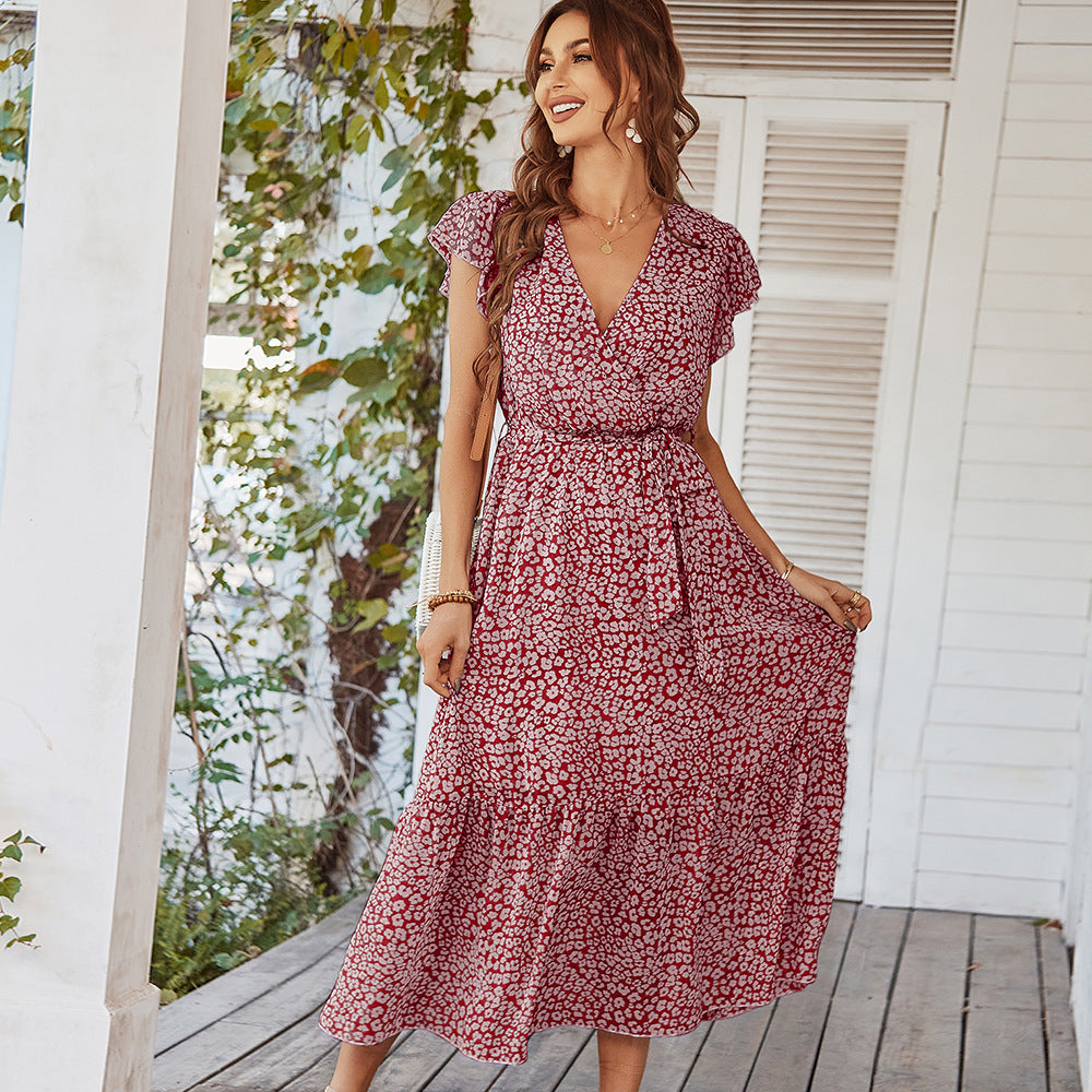 Charlotte Mitchell | Floral Wrap Summer Dress For Women