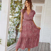 Charlotte Mitchell | Floral Wrap Summer Dress For Women