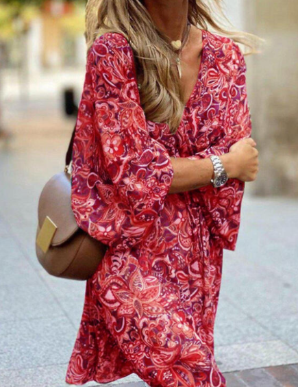 Charlotte Turner | Printed Boho Midi Dress For Women
