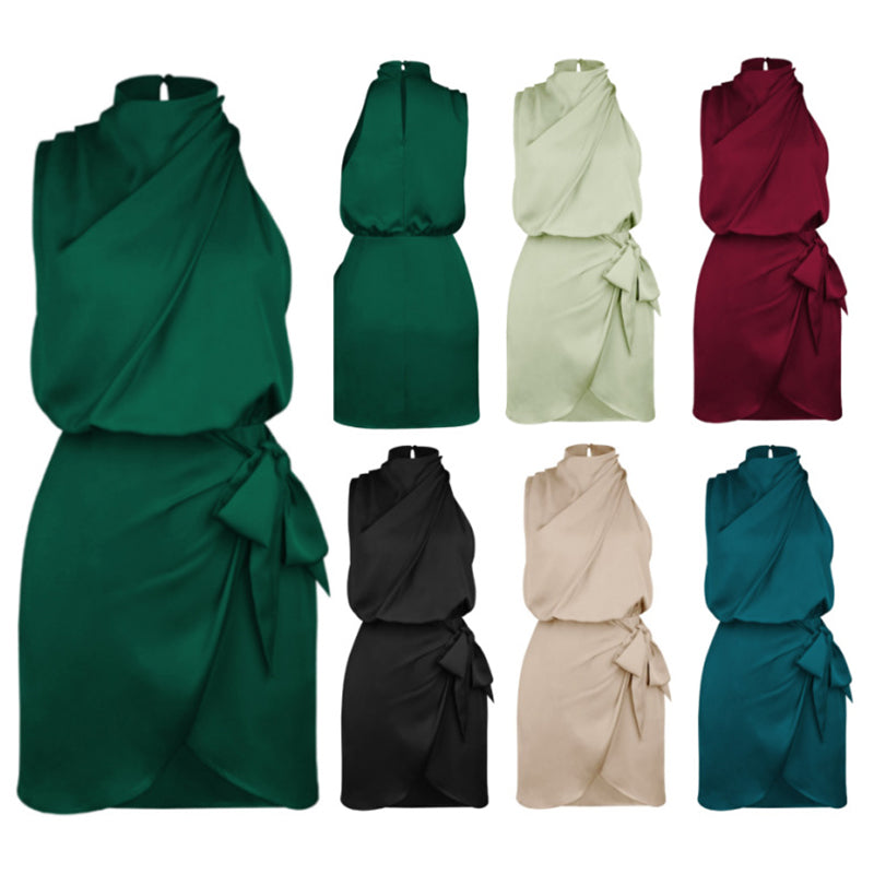 Tara Flemming | Satin Halter Mini Dress For Women