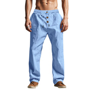 Owen Mitchell | Relaxed Linen-Blend Beach Trousers For Men