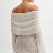 Isla Kelly | Off-Shoulder Knit Mini Dress For Women
