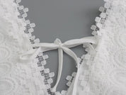 Amalia Henbridge | White Lace Trim V-Neck Midi Dress For Women