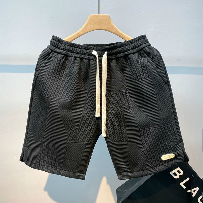 Emilio Abfield | Textured Drawstring Shorts For Men