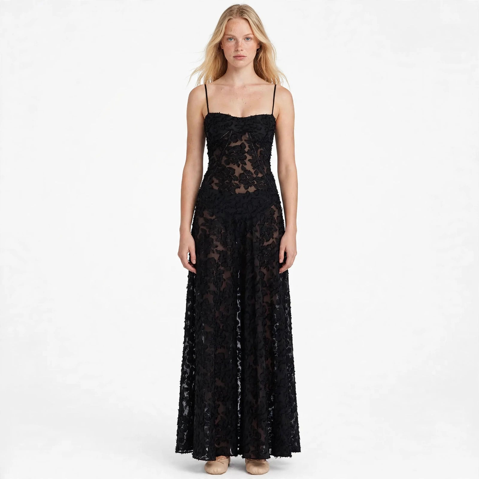 Imogen Fairbanks | Sheer Lace Maxi Dress For Women
