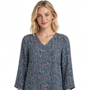 Maeve Holbrook | Paisley Print V-Neck Blouse For Women