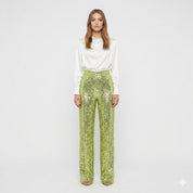 Valentina Rossi | Sequin Straight-Leg Party Pants For Women