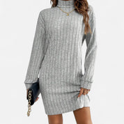Elena Moreau | Ribbed Knit Mini Dress For Women