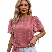 Elise Osmond | Chiffon Blouse With 3D Floral Detail For Women