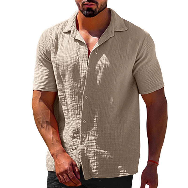 Hamish Whitfield | Linen Short Sleeve Shirt For Men