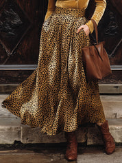 Holly Sheldon | Velvet Leopard Print Skirt Set For Women