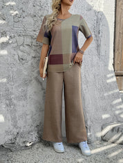 Piper Fenwick | Patchwork Colour Block Two-Piece Set For Women