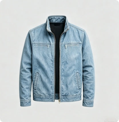 Aldo Cranworth | Olive Zip-Up Workwear Jacket For Men