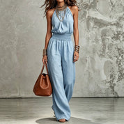 Sienna Murphy | Halter Wide-Leg Jumpsuit For Women