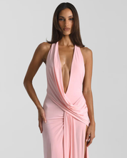 Valentina Moreau | Backless Satin Evening Maxi Dress For Women