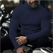 James Thornton | Ribbed Turtleneck Slim Fit Sweater For Men