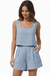 Sabrina Moreau | Linen Two Piece Set For Women