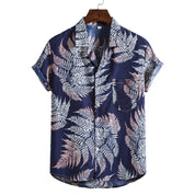 Nathan Harris | Tropical Print Short Sleeve Beach Shirt For Men