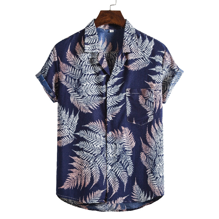 Nathan Harris | Tropical Print Short Sleeve Beach Shirt For Men
