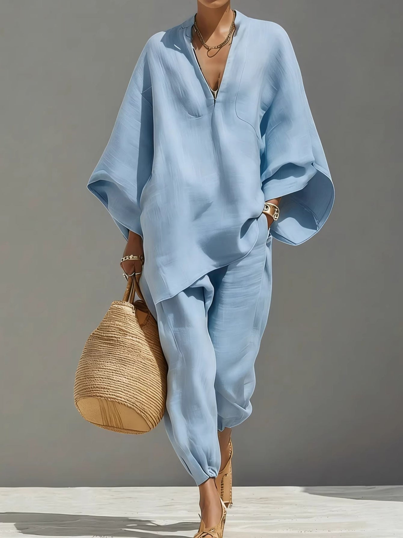 Cleo Fairhurst | Relaxed Batwing Two-Piece Set For Women