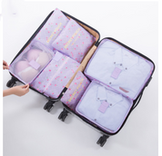 6-Piece Waterproof Packing Cubes Set - Cherry Purple