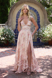 Olivia Redmond | Floral Halter Maxi Dress For Women