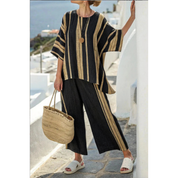 Imogen Walsh | Striped Linen-Blend Two-Piece Set For Women