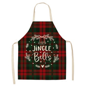 Yule Tide | Red Tartan Reindeer Print Christmas Apron Unisex