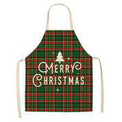 Yule Tide | Red Tartan Reindeer Print Christmas Apron Unisex