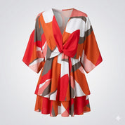 Isabella Romano | Vibrant Ruffle Mini Dress For Women