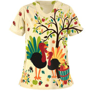Meredith Fenlon | Autumn Print V-Neck T-Shirt For Women