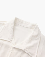 Alessandro Ricci | Ribbed Silk-Feel Shirt with Modern Elegance For Men