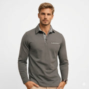 Luca Moreau | Long Sleeve Polo Shirt For Men