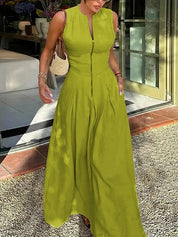 Emma White | Sleeveless Wide-Leg Zip Jumpsuit For Women