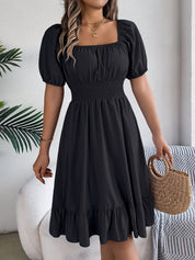 Freya Bennett | Ruffled A-Line Midi Dress For Women