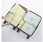 6-Piece Waterproof Packing Cubes Set - Cherry Green